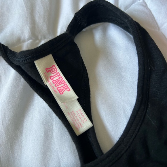 Victoria's Secret Black Sports Bra with Green Shamrocks - Picture 2 of 2